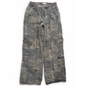 Y2K Camo Cargo Pants Womens 5 27 Wide Leg Baggy Utility Streetwear